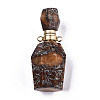 Assembled Synthetic Pyrite and Imperial Jasper Openable Perfume Bottle Pendants G-R481-15-4