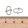 Non-Tarnish 304 Stainless Steel S-Hook Clasps STAS-R157-03P-3