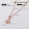 304 Stainless Steel Resin Pendant Necklaces for Women EI8991-4-1