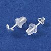 999 Fine Silver Stud Earrings for Women EJEW-S215-30S-07-3