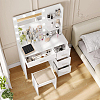 Wooden Slant Back Necklace Organizer Jewelry Display Stands AJEW-WH20033-046B-4
