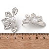 Brass Flower Stud Earrings EJEW-R016-05P-5