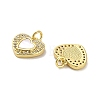 Brass Micro Pave Clear Cubic Zirconia Pendants KK-K365-04B-G-2