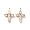 Brass Micro Pave Cubic Zirconia Pendants X-KK-B059-18G-1