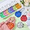 11Pcs 11 Colors PVC Plastic Ladybug Pendant Decorations HJEW-SC0003-23-3