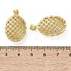 Brass Micro Pave Clear Cubic Zirconia Pendants KK-D221-19G-04-3
