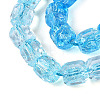 Transparent Crackle Glass Beads Strands GLAA-Q108-04A-03-3