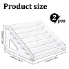 7-layer Rectangle Plastic Badge Organizer Display Risers LS-ODIS-WH0079-097-2
