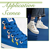 9Pcs Alloy Enamel Shoes Charms HJEW-FH00305-5
