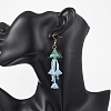 Jellyfish Acrylic & Glass Seed Bead Dangle Earrings EJEW-MZ00665-04-4