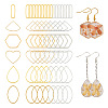Biyun 120Pcs 12 Style Brass Linking Rings KK-BY0001-02-1