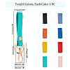 AHADERMAKER 8Pcs 8 Colors PU Leather Keychains KEYC-GA0001-20-2