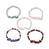 Chip & Round Mixed Gemstone Beaded Stretch Bracelets for Women BJEW-JB10766-1