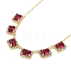 Rack Plating Brass Micro Pave Cubic Zirconia Necklaces NJEW-M215-03G-02-1