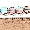 Electroplated Transparent Glass Beads Strands GL-CBA98F0-07B-4