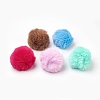 Handmade Faux Rabbit Fur Pom Pom Ball Covered Pendants WOVE-FS0001-02-1