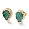 Natural Druzy Quartz Stud Earrings EJEW-P164-B02-4