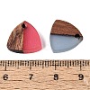 Opaque & Transparent Resin & Walnut Wood Pendants RESI-N053-33-4