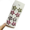 8Pcs Stars Alloy Snap Hair Clips for Girl PW-WG06244-02-1