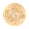 Golden Tone Round Wax Seal Brass Stamp Heads AJEW-S087-01G-12-2