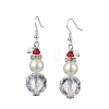 GLass Dangle Earrings EJEW-TA00438-1