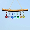 Glass Teardrop Hanging Suncatchers PW-WG21031-01-3