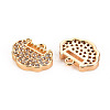 Brass Micro Pave Clear Cubic Zirconia Charms KK-S360-139-NF-2