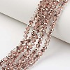 Electroplate Transparent Glass Beads Strands EGLA-A034-T2mm-N10-1