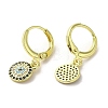 Real 18K Gold Plated Brass Dangle Leverback Earrings EJEW-Q797-13A-2