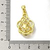 Rack Plating Brass Micro Pave Clear Cubic Zirconia Pendant Settings KK-H485-02G-3