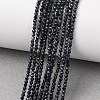 Natural Black Sapphire Beads Strands G-P625-2mm-01-1
