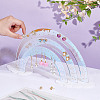 Rainbow with Cloud Laser Acrylic Earring Display Stands DIY-WH0570-25-3