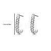 925 Sterling Silver Pave Moissanite Stud Earrings for Women ZZ2573-7