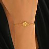 Brass Flower Link Bracelets WL3635-3-2