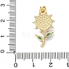 Brass Micro Pave Cubic Zirconia Pendants KK-H539-12G-01-3