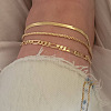 3Pcs Alloy Chain Anklets Sets WGDACCB-01-3