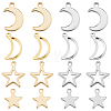 160Pcs 8 Style 304 Stainless Steel Charms STAS-SC0004-04-1