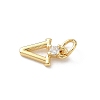 Brass Pave Clear Cubic Zirconia Charms KK-A273-01G-V-2