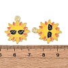 Ocean Alloy Enamel Pendants ENAM-B041-01J-2