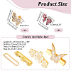 Unicraftale 6Pcs 6 Style Zinc Alloy with Rhinestone Watch Loops Accesssories FIND-UN0003-38-3