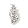 Brass Micro Pave Clear Cubic Zirconia Pendants LS-KK-U046-02P-06-1