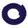 Opaque Solid Color Glass Beads Strands GLAA-T032-P4mm-03-3