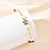 Natural Paua Shell & Potato Pearl Beaded Stretch Bracelets BJEW-JB14172-02-2