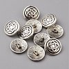 1-Hole Alloy Shank Buttons BUTT-WH0020-22B-2