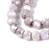 Anti-Tarnish Electroplate Glass Beads Strands EGLA-ZX010-4mm-01-5