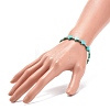 Synthetic Turquoise(Dyed) Cross Beaded Stretch Bracelet BJEW-JB08450-02-3