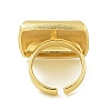 Brass Open Cuff Rings for Women RJEW-U011-03G-02-3