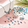 100Pcs Mixed Styles Glass Pendants PALLOY-TADJ00007-5