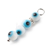 Handmade Evil Eye Lampwork  Pendants PALLOY-JF01725-02-4