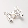 7 Strands Alloy and Brass Fold Over Clasps PALLOY-N0112-03P-2